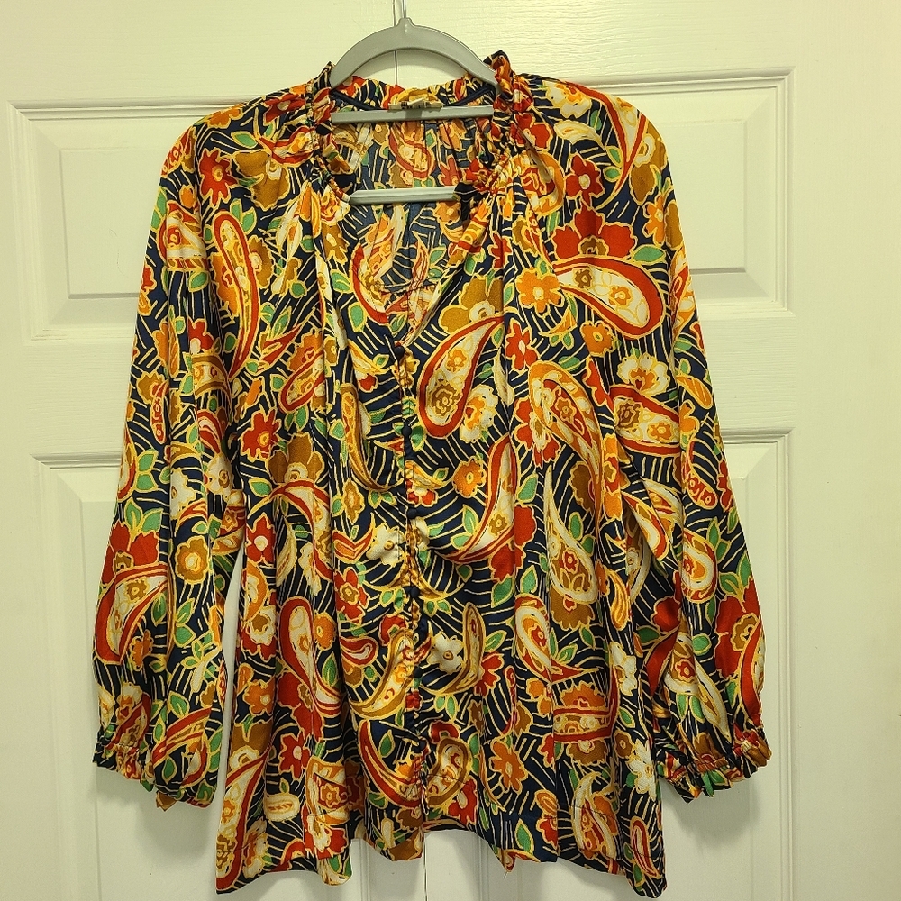 Umgee Multicolor Paisley Blouse